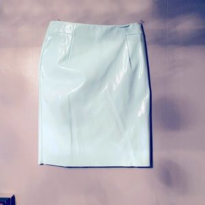 TOPSHOP MINT Latex look skirt
